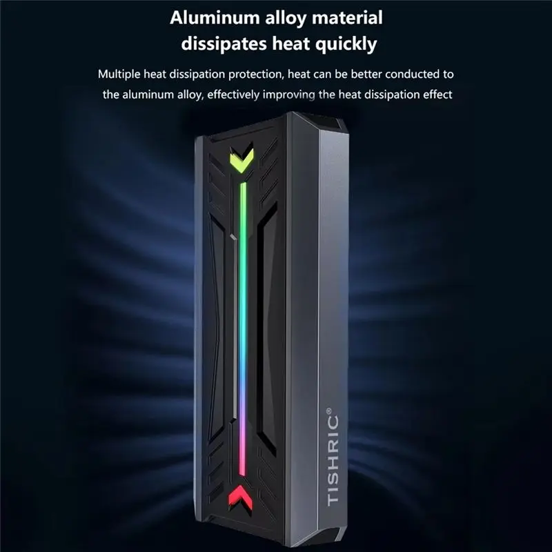 AEE7-External Nvme M2 SSD Enclosure M.2 NGFF NVME Dual Protocol Solid State Drive Case Supports M.2 NGFF 2230/2242/2260/2280