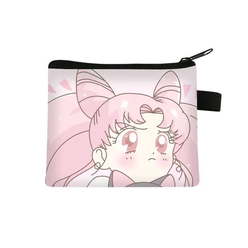 Sailor Moon Women\'s Purse Girl Cartoon Sailor Moon Printed Zipper Small Purse Student Anime Large Capacity Card Bag Coin Purse