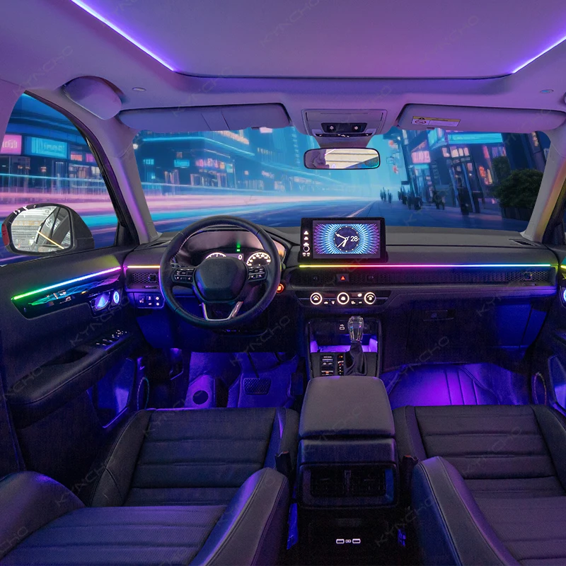 

For Honda CRV 2022 2025 Auto Interior Lighting System LED Color Changing Car Ambient Light With Music Rhythm Control