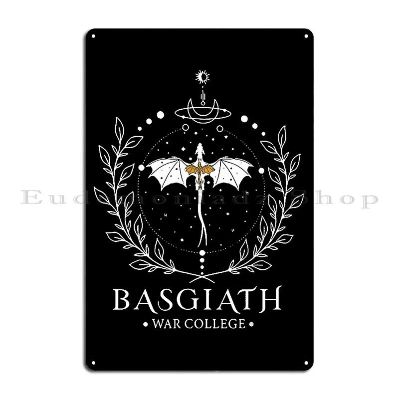 Fourth Wing Basgiath Two Sided Romantasy Dragons Yarros Metal Plaque Poster Wall Mural Designing Wall Mural Tin Sign Poster