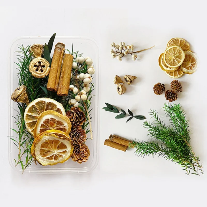 1 Box Natural Real Dry Flower Plants DIY Epoxy Resin Frame Fan Embossing Materials Aromatherapy Candle Making Home Decoration