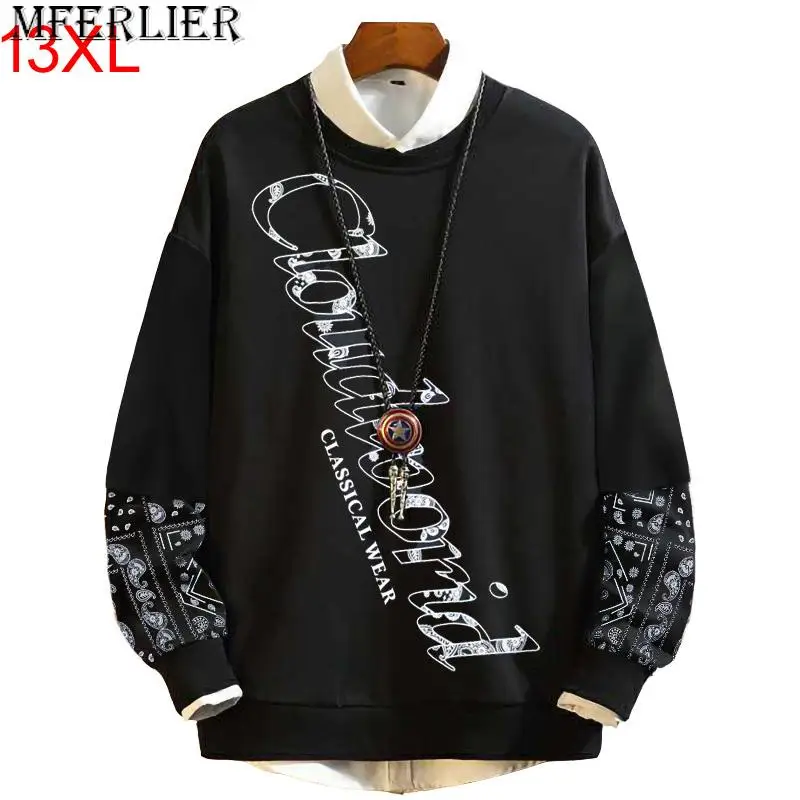 

Autumn Winter new style oversized men's Hip hop man sweater plus size coat size 10XL 11XL 12XL 13XL oversized sweatshirts 190kg