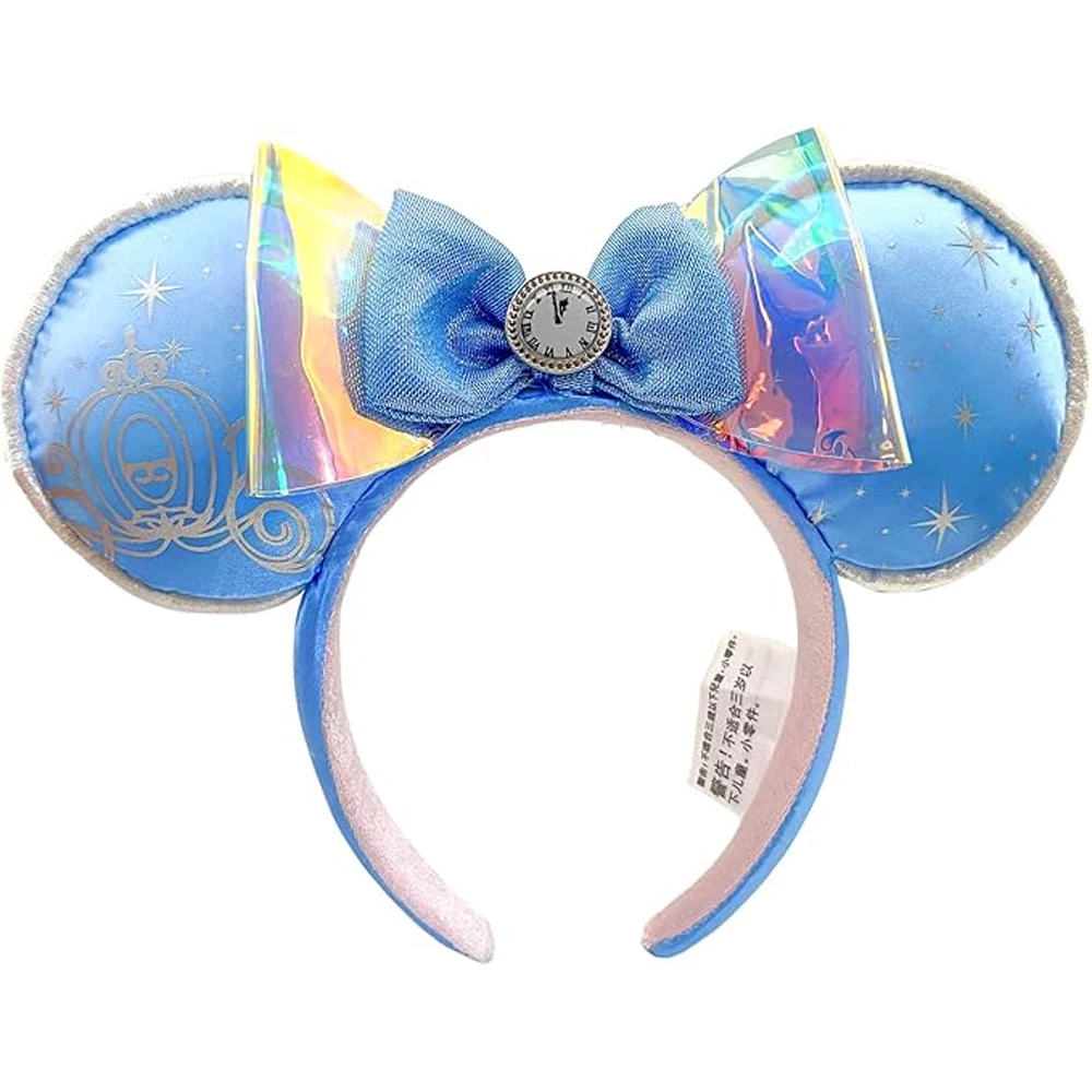 Disney Minnie Mickey Ears Headband Holiday Party Sequins Headdress Bows EARS COSTUME Headband Cosplay Plush Adult/Kids Gift image 3