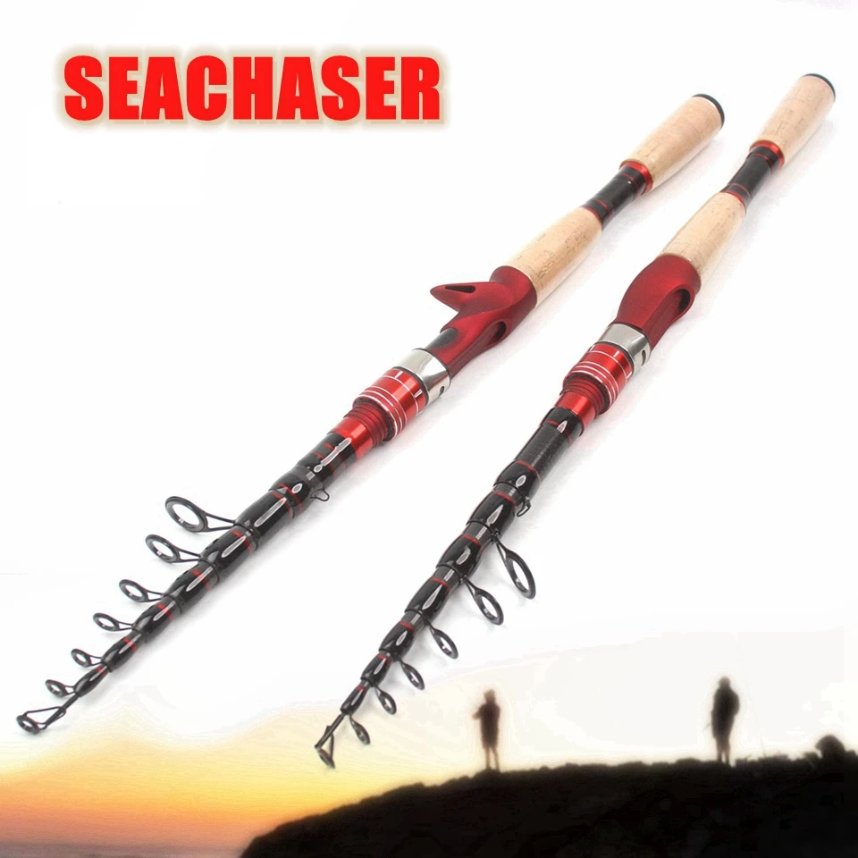 NEW Portable 2.4m 2.7m Spinning Casting Fishing Rod Telescopic Trout Travel Pole Lure Weight 7-28g Lure Rod UltraShort Pesca