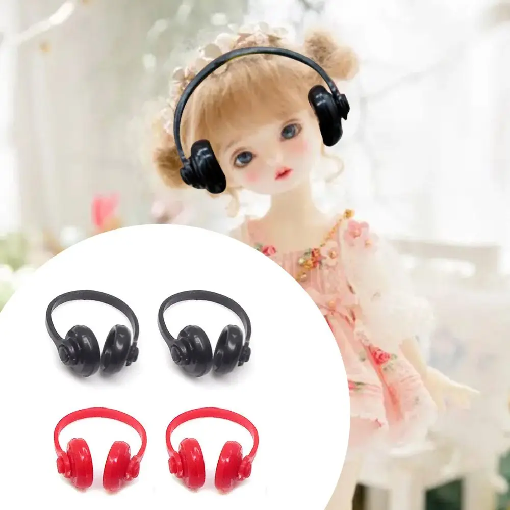 Christmas Gift 1: 12 Doll Earphone Mini Simulating Doll Accessories Dollhouse Accessories Miniature Headset Model