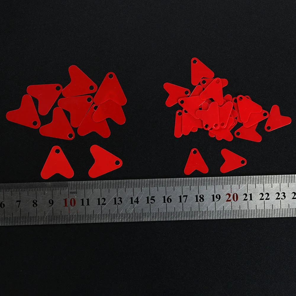 80 قطعة ملعقة صيد سمك السلمون المرقط الترتر إغراء البلاستيك الأحمر شكل قلب المغازل ملحق الطعم هوك الترتر جذب الأسماك Pesca #6