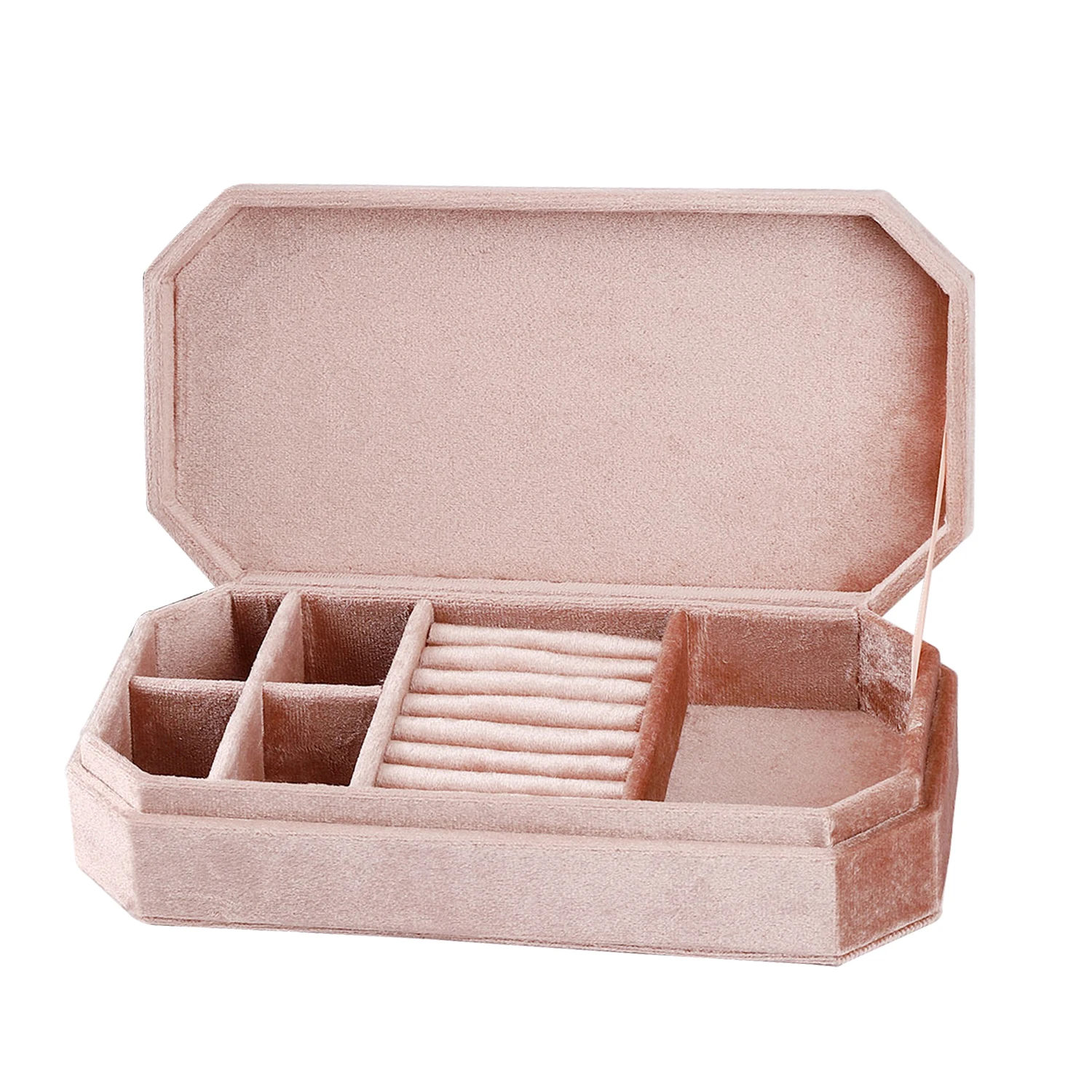

NANYUE Velvet Jewelry Box Organizer Ring Bracelet Necklace Storage Case Portable Jewelry Storage Box