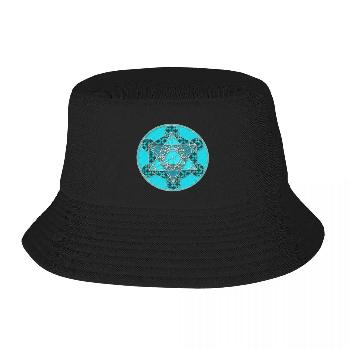 Metatrons Cube, Sacred Geometry, Endless Knot, Infinity, 4D shape Bucket Hat derby hat New In Hat Luxury Cap Men Hats Women's