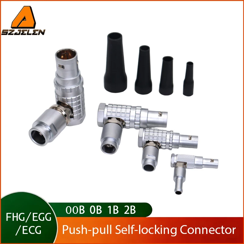 

FHG EGG ECG 00B 0B 1B 2B Aviation Connector 2-26Pin Push-pull Self-locking Connectors Right Angle Plug And Socket Connector