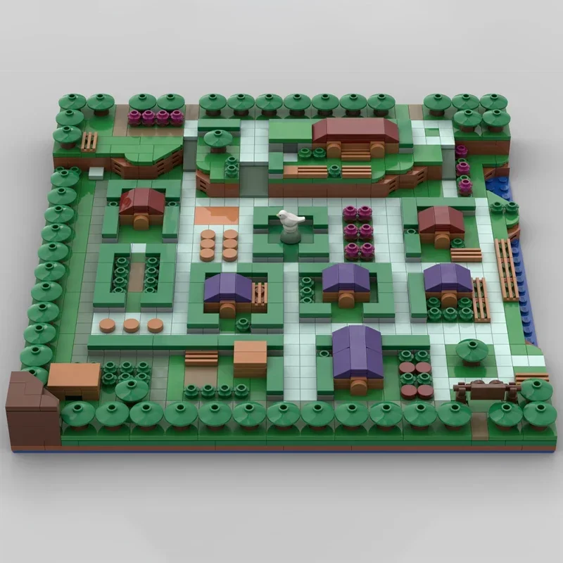 

1148pcs MOC RetroZelding Kakariko Village Map Microscale Nostalgic Building Blocks Collector Display Gift