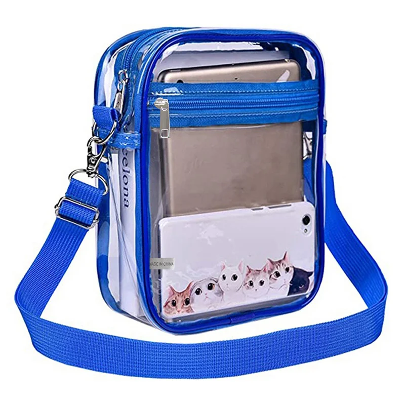 Borsa a tracolla trasparente Borse per cellulare da donna a spalla singola in PVC Borsa quadrata piccola impermeabile versatile e semplice