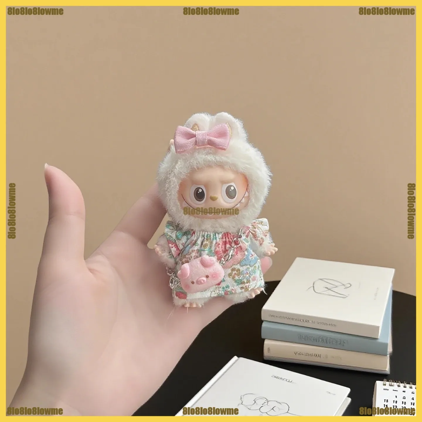 패션 인형 액세서리 신상 라부부 4.0 의류 달콤한 벨트 드레스 가방 3종 세트 미니 플러시 인형 의류