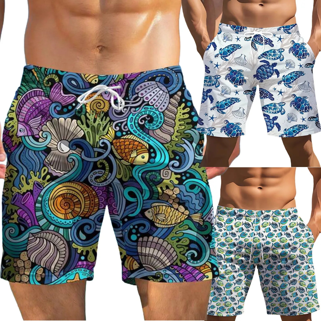 

New Adult/children Outdoor Running Shorts 3D Printed Loose Casual Beach Shorts Quick Drying Breathable Comfortable Sports Shorts
