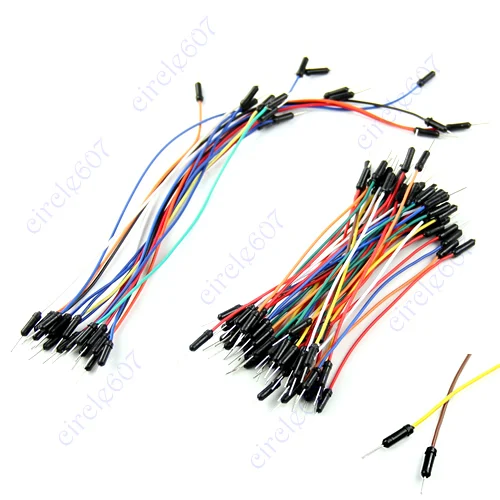 65 pcs Mix Color Male to Male Flexible Solderless Breadboard Jump Cable Wire