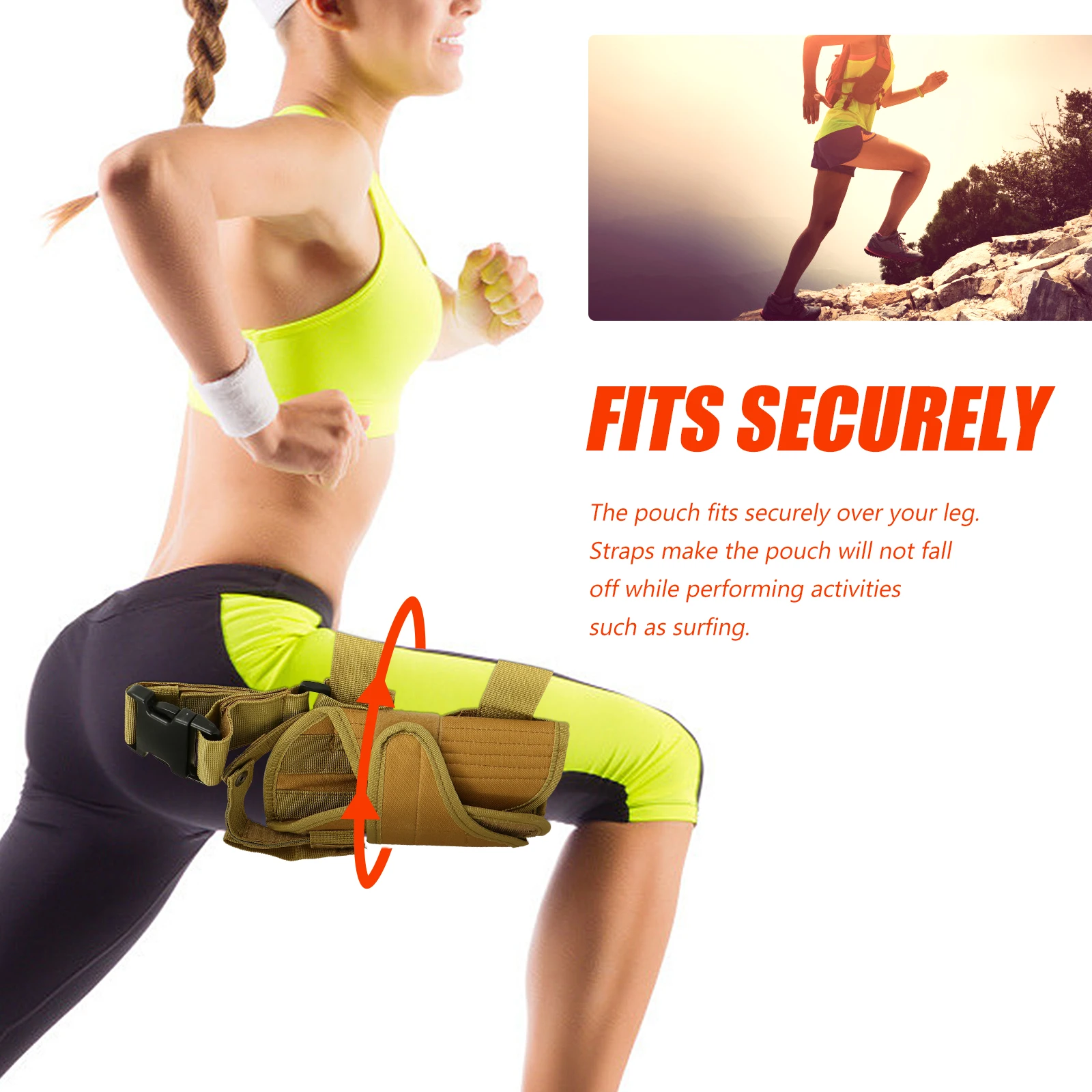 

Tactical Leg Bag Convenient Oxford Fabric Sets Travel Thigh Pouch 800d Encryption Fanny Pack
