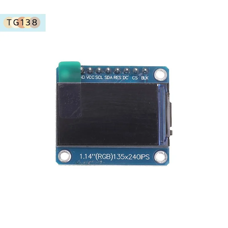 【1.14 Inch SPI Serial Port 135x240 Touchscreen IPS TFT Display ST7789 135x240 SPI 8-Pin 65K Color LCD Screen For Arduino】