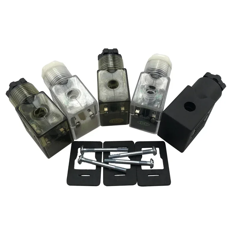 

DIN43650B MPM Junction Box 4V210 4V310 Solenoid Valve Coil Plug With Light LED