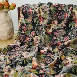 Hawaiian Style Flower Relief Jacquard Fabric Fashion Dress Skirt Pants Diy Sewing Fabric