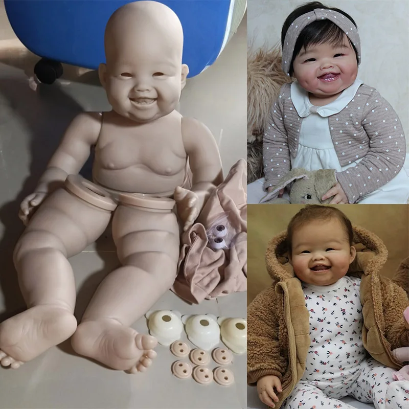 

Новое поступление, 28 дюймов, минимин, незавершенный, неокрашенный, набор кукол реборн «сделай сам», пустые детали куклы с тканевыми разъемами для тела и глазами