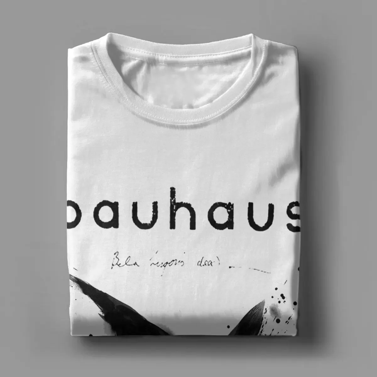 The Black Bat Bauhaus T-Shirts for Men Vintage Cotton Tee Shirt Crewneck Short Sleeve T Shirts New Arrival Clothing