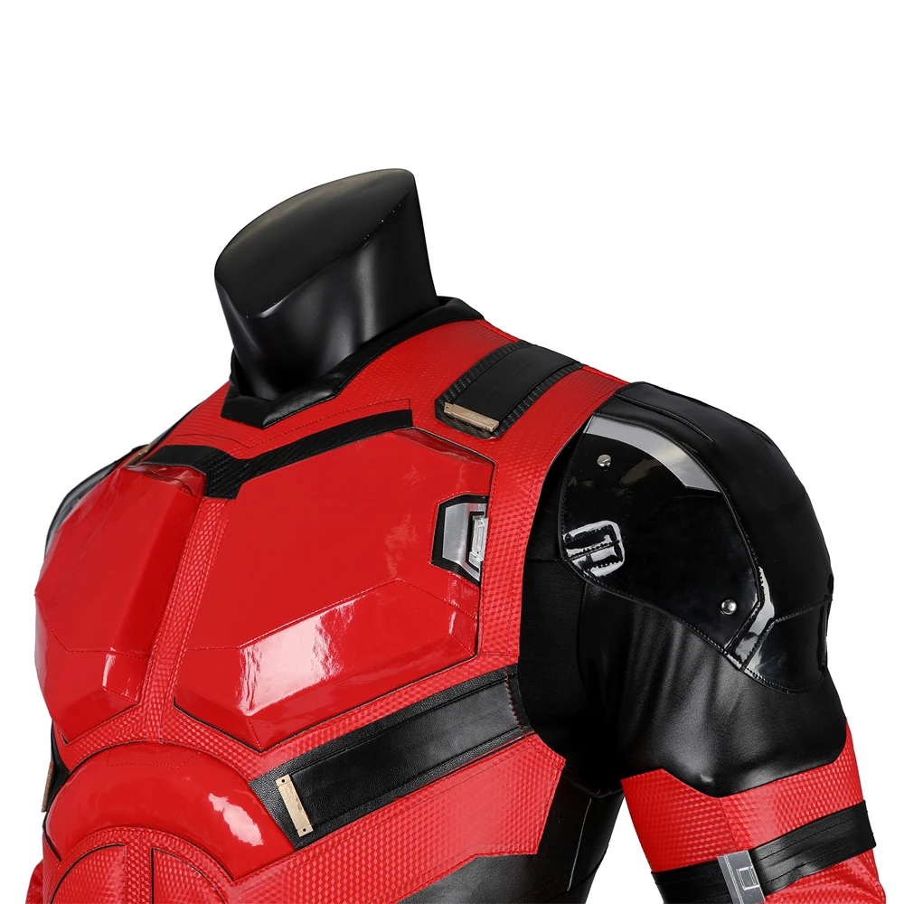 Soldado vermelho Cosplay roupas para meninos, Halloween carnaval, super-herói, calças justas e acessórios, Wade Wilson, alta qualidade, DP3