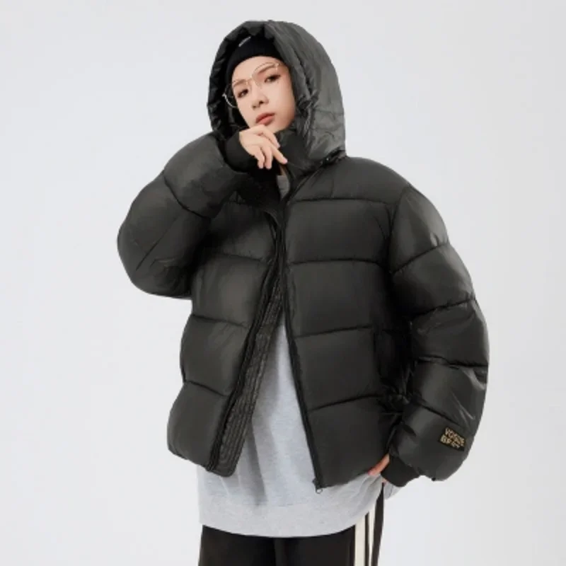 

Winter Parka Coats New Section Casual Thicken Cotton Parkas Mens Luxury Fashion Solid Hooded Outwear Windproof Warm Jackets