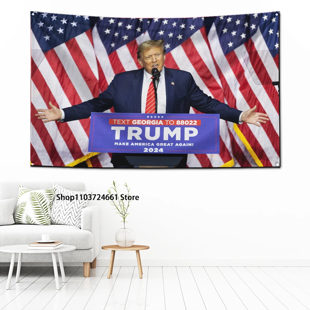 60x90cm  T-Trump 2024 Flag Polyester Digital Printing Banner for Garage Wall Art Out Door Decoration