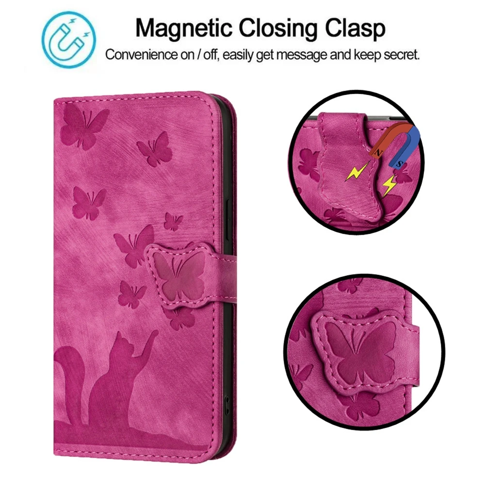 Magnetic Wallet Case för Samsung Galaxy A26 A32 A33 A34 A35 A36 A37 A53 A54 A55 A56 A05S A07 A12 A13 A14 A15 A16 A23 A24 A25 A57
