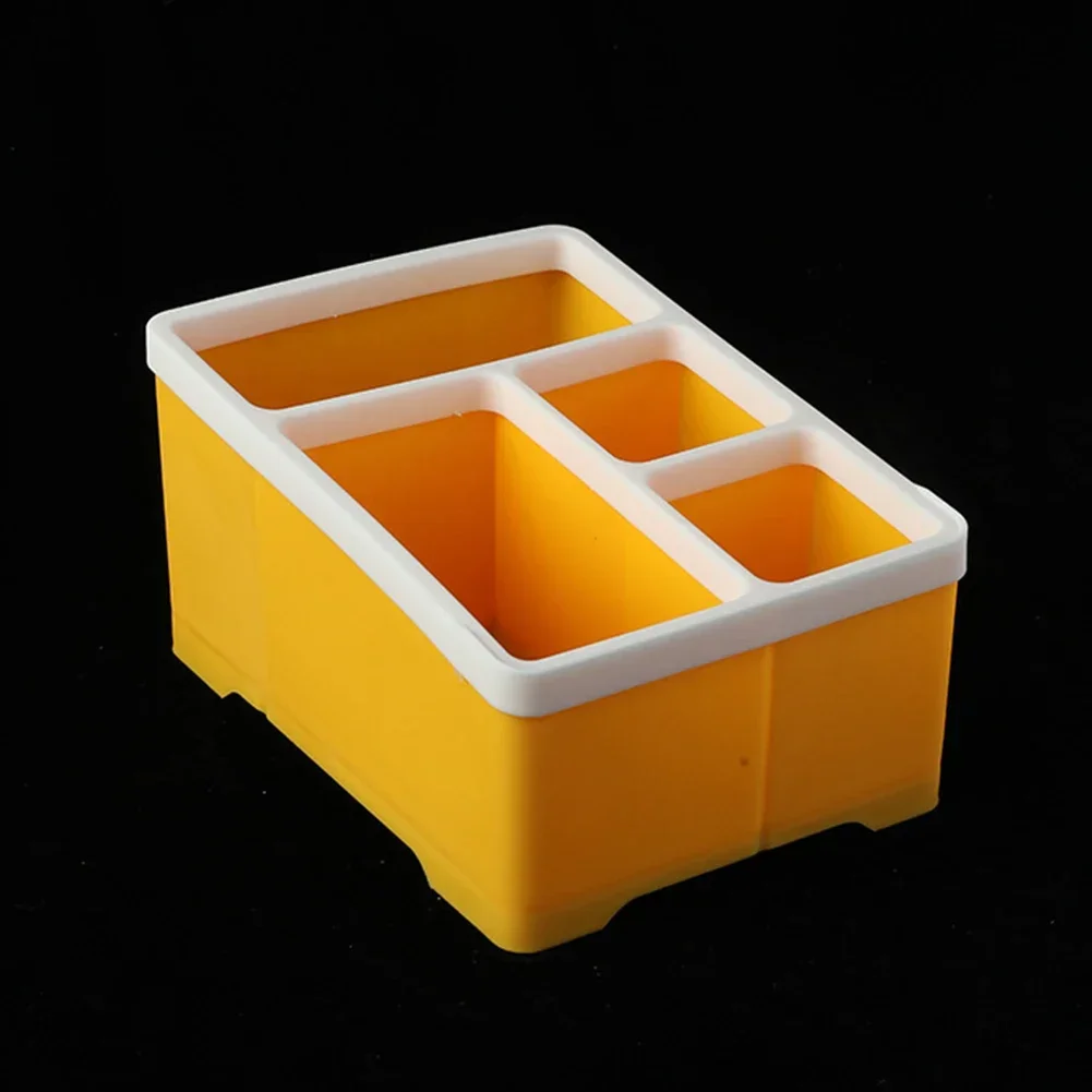 Suporte de Controle Remoto, Telefone e TV Organizer, Stand Shelf Rack, Desk Storage Box, Escova Cosméticos, 4 Compartimentos