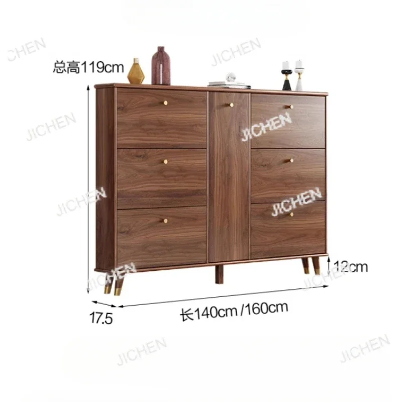 تصميم خزانة الأحذية الخشبية قوية عمودية جميلة غرفة المعيشة رف الأحذية المنظم توفير المساحة Schoenen Kast أثاث المنزل #5