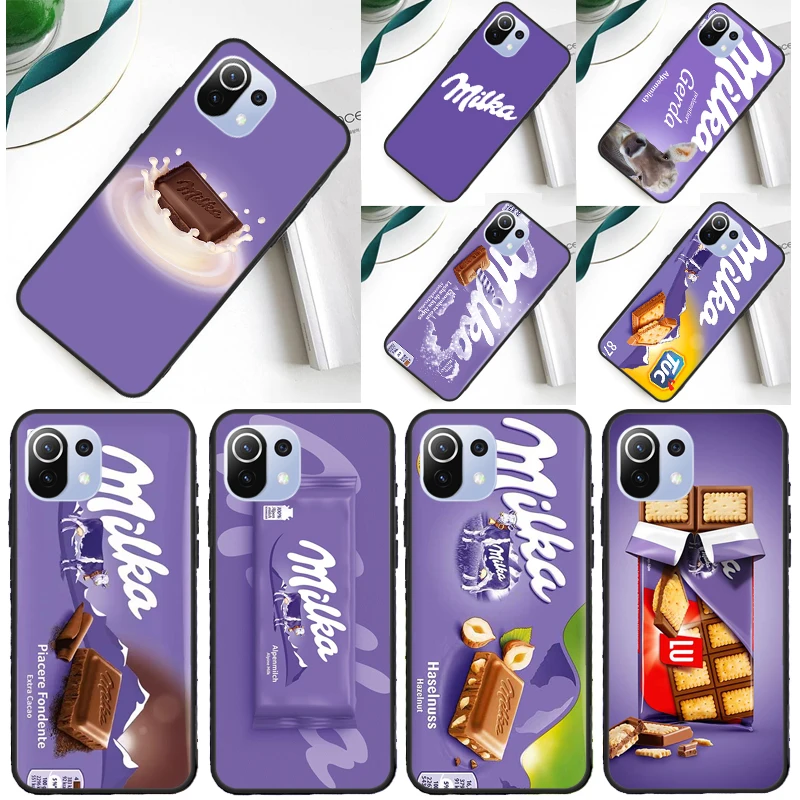 Chocolate Milka Box Case For POCO X5 X3 F5 Pro F3 F4 X4 GT M5s C40 Cover For Xiaomi 13 12 Lite 11T 12T Pro 12X