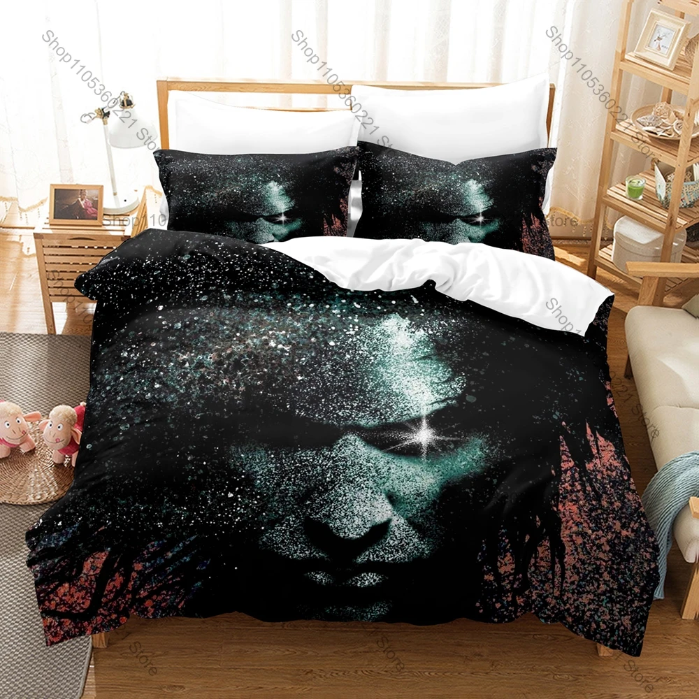 

Mysterious Night Realm Art Printed Bedding Kit Breathable Fabric Comic Lovers Room Ornament Dream Morpheus Dark Fantasy