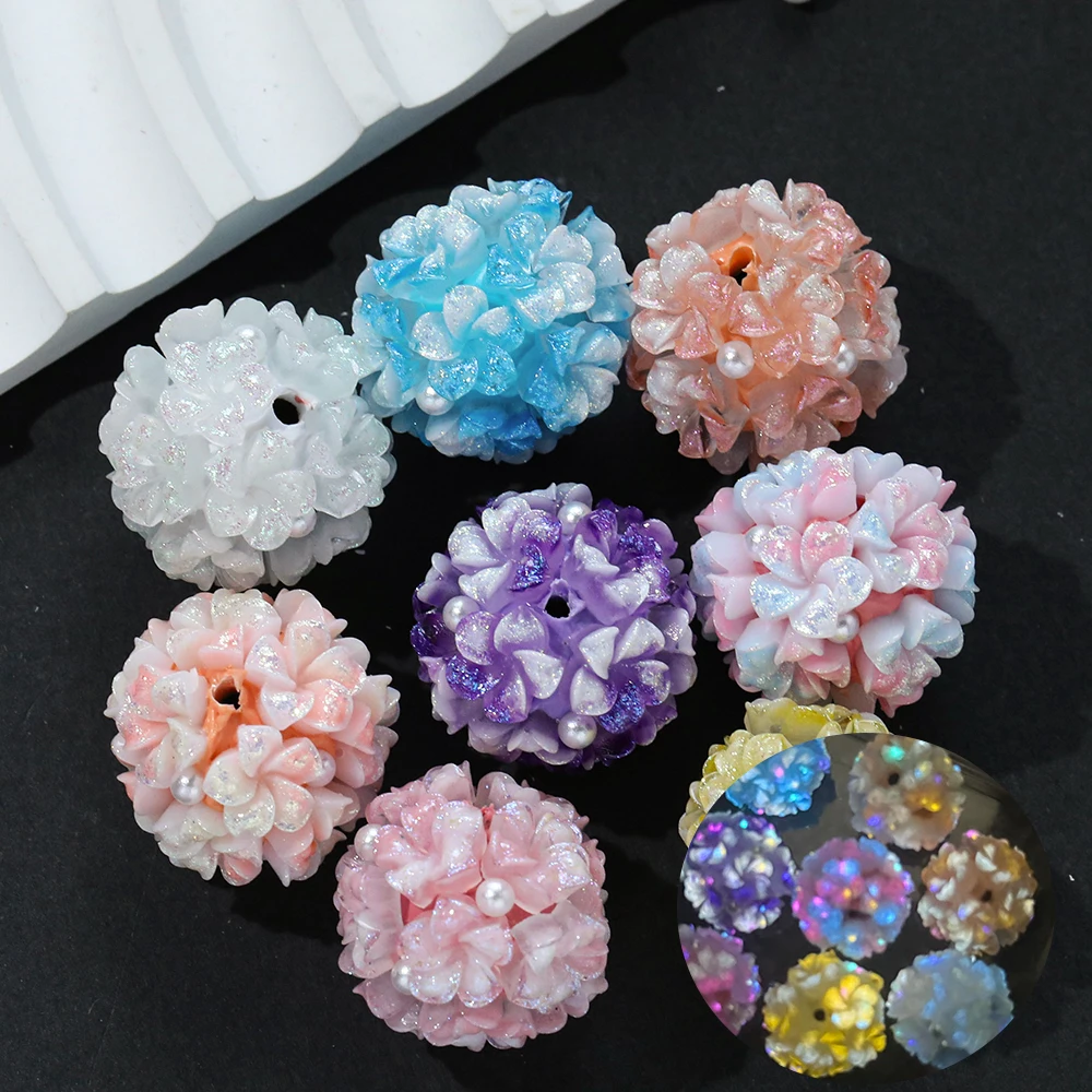 

Cordial Design 22*22MM 50Pcs Hand Made/DIY Fancy Beads Making/Luminous Effect/Jewelry Accessories/Flower Shape/Resin Bead #19163