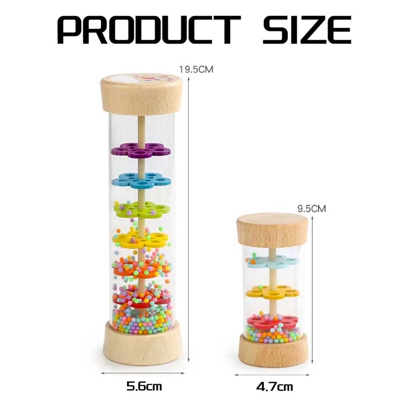 أنبوب عصا صانع المطر للأطفال ، أنبوب خشخيشة ، شاكر ، موسيقى ، حسية ، صوت ، أداة ، لعبة