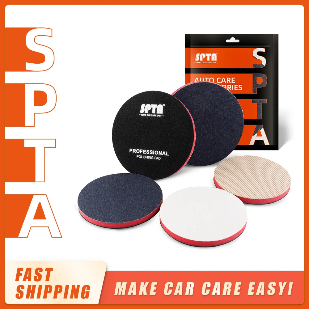 (Single Sale) SPTA Car Orange-peel Removal Buffing Polishing Pad Denim Pad 1000/2000/3000 Grit 3\