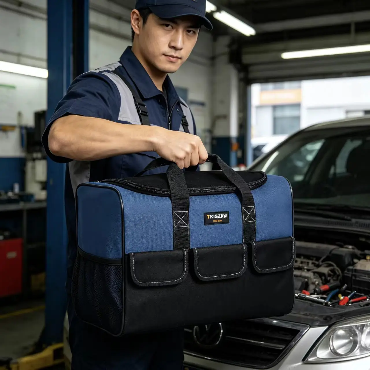 

TKIGZNW B009-1 Portable Tool Bag Storage Organizer for Home Repairing Gardening Traveling Hand Tools Car Maintenance
