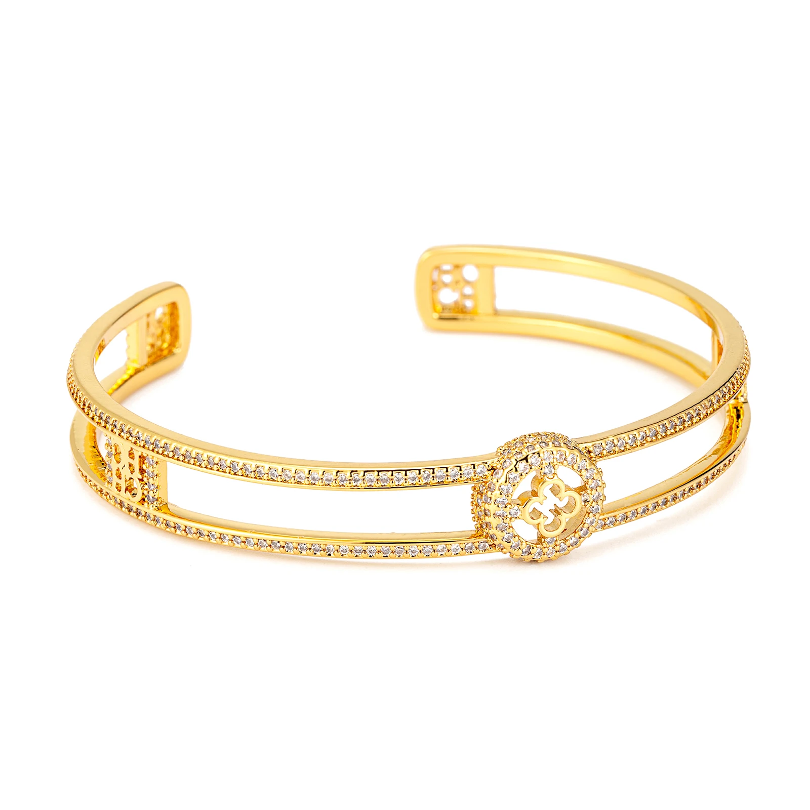 CILMI HARVILL CHHC Bracciale in metallo da donna di alta qualità Durevole realizzato in ottone Misura universale Placcato in oro duro