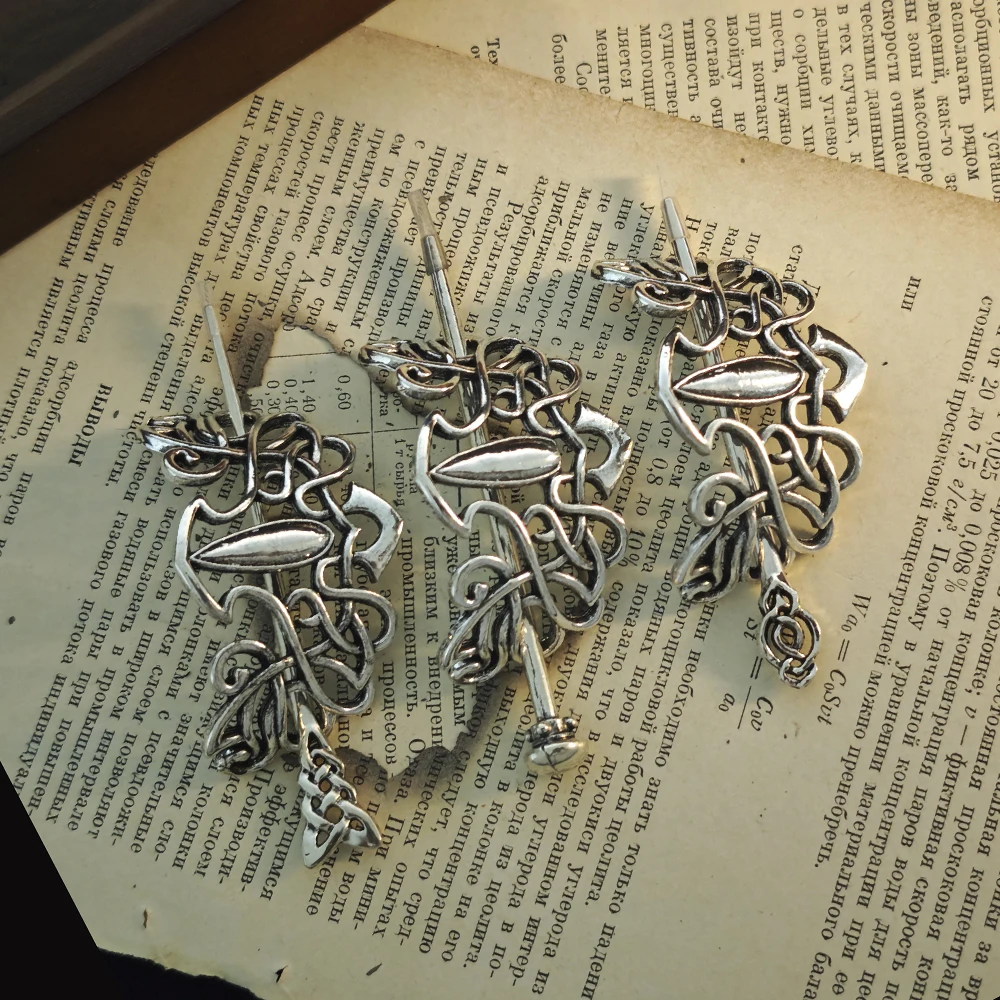 Retro vikingo nórdico runa celta combinación rubia palo horquilla femenina Tiara antigua bruja pagana juego de rol accesorios para el cabello