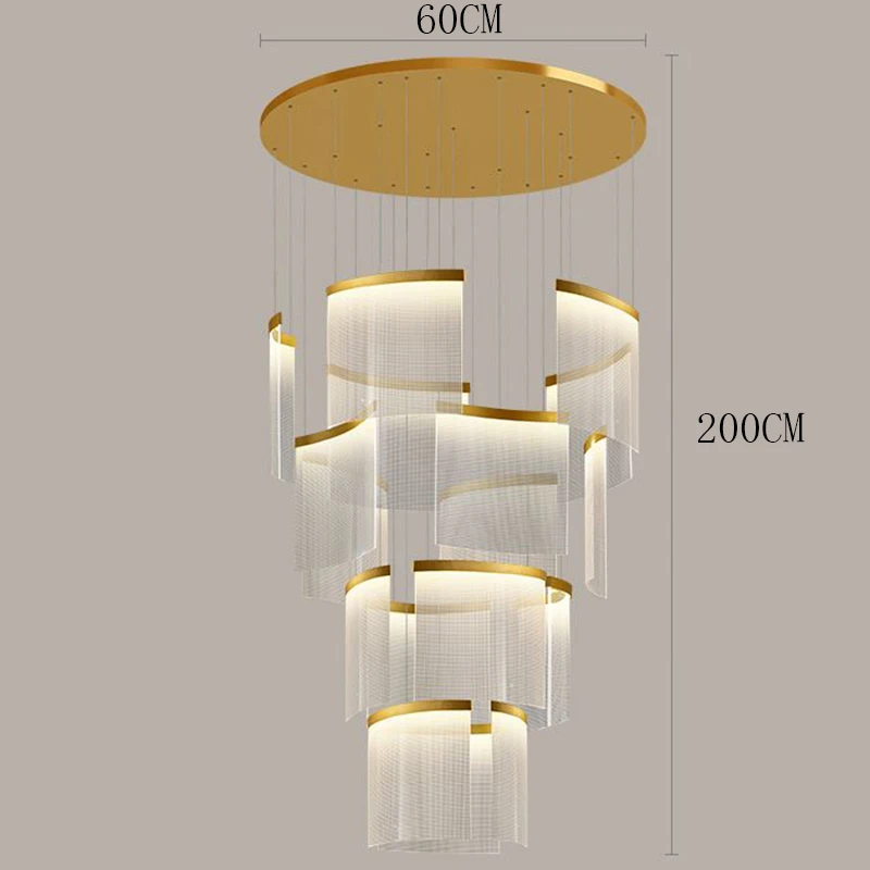 Moderne gouden trapleuninglamp Moderne eenvoudige woonkamerlamp led huisdecoratie binnenverlichting