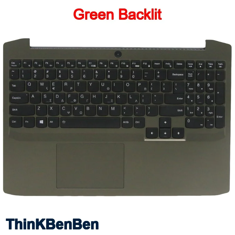 

Зеленый верхний чехол с упором для рук, клавиатура с подсветкой для Lenovo Ideapad Creator 5 15IMH05 5CB0Z26921 5CB0Z26930 5CB0Z26942