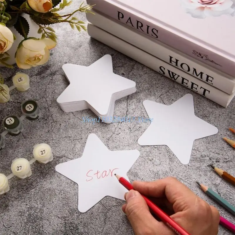 R6FF 100pcs Star Paper Cutouts 3,5 Zoll Fünf spitze Star Stanz