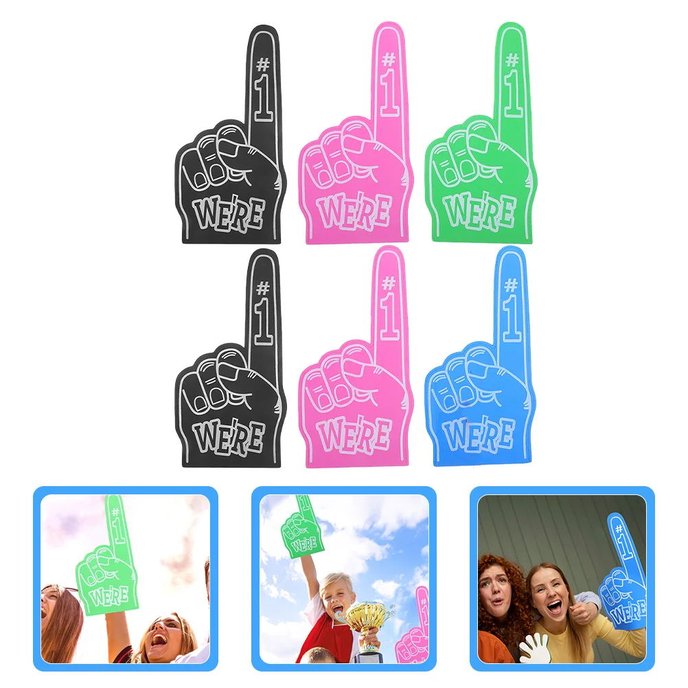 

6 Pcs Cheer Props Cheerleading Finger Cots Foam Fingers Eva Hand Cheering Supplies