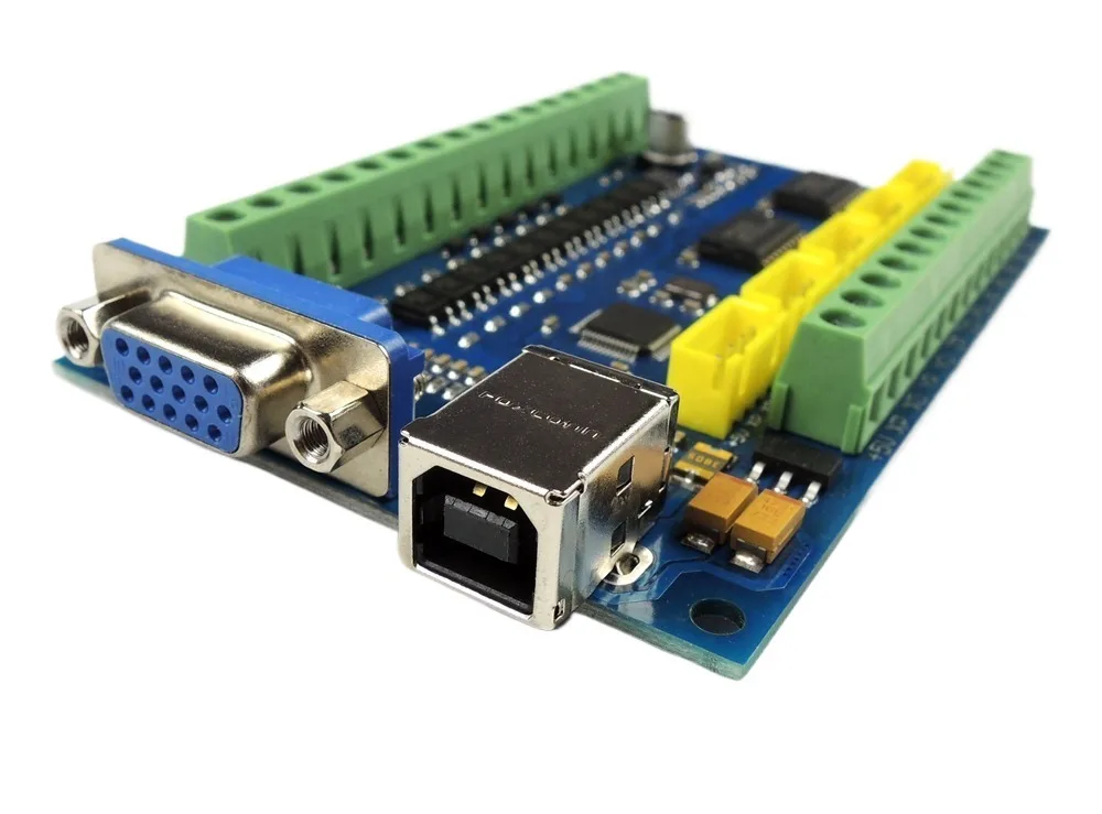 Upgrade CNC MACH3 USB 5 Axis 100KHz USBCNC Smooth Stepper Motion Controller card breakout board for CNC Engraving 12-24V
