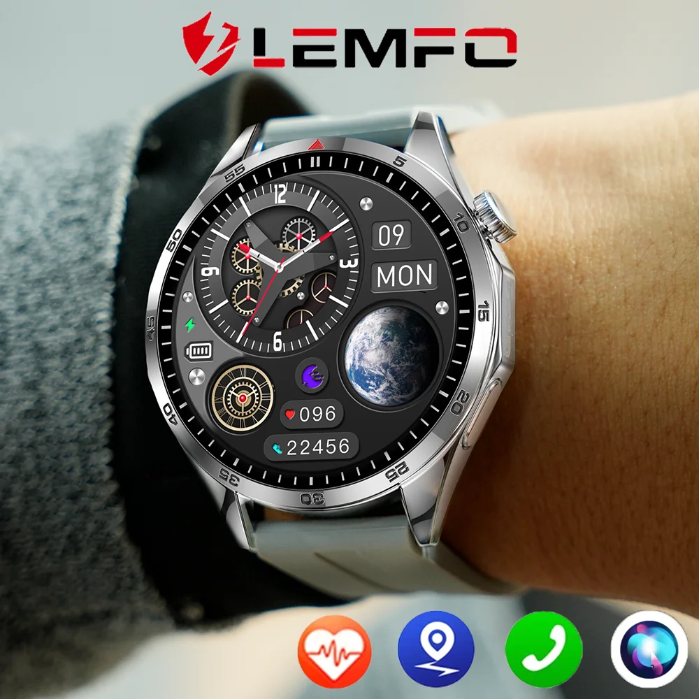 LEMFO  Smart Watch GTS 4 Pro AMOLED Watch For Men Women Bluetooth Call NFC GPS Tracker HD Screen Fitness Smartwatches 2024