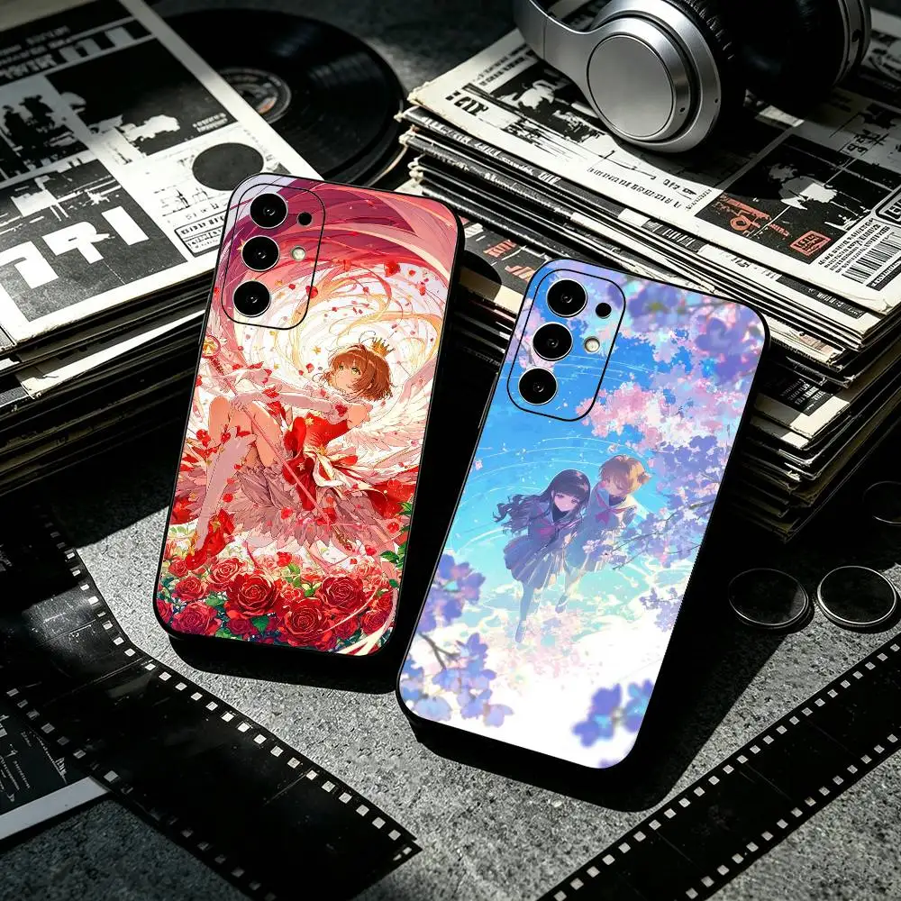 Anime C-Cardcaptor S-Sakura  Soft Silicone Case for Samsung S26, S24, S21, S22, S23, S30, Ultra, Plus, FE, Lite-Black