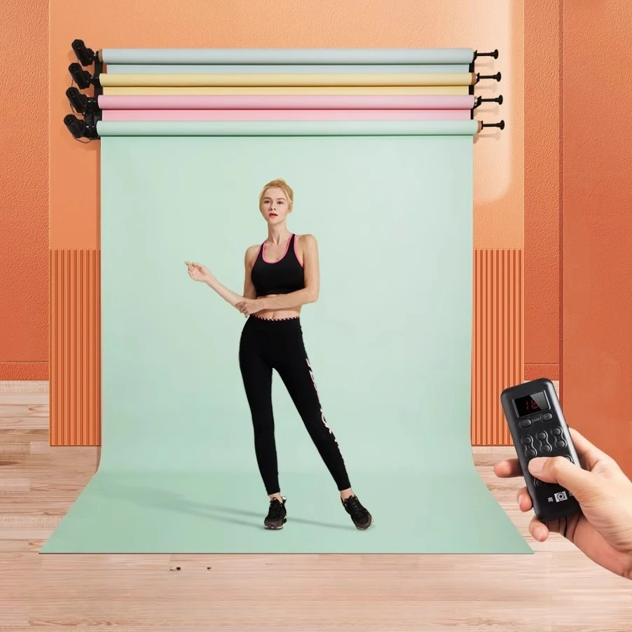 

Electric background shaft accessories Photography background frame Studio studio lift curtain Professional wall-mounted scroll