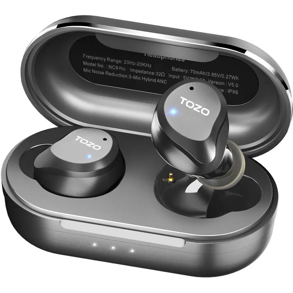 TOZO NC9 Pro Wireless Blutooth Earbuds With Active Noise Cancelling  , IPX6 Waterproof Earphones With EQ Tuning