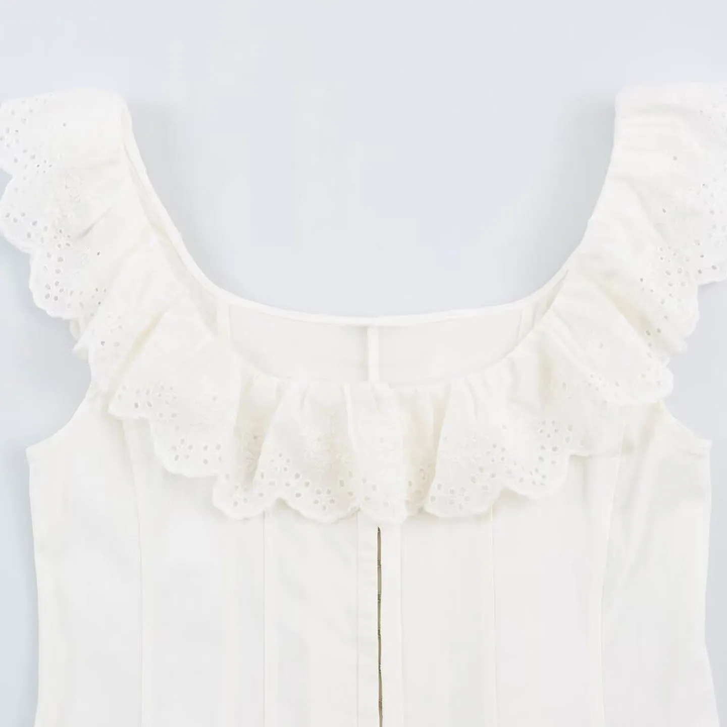 Women's Embroidered Hollow Fishbone Lace Trim Open Front Shirt Autumn 2026 New Style ZADATA Brand Outerwear Regular Length