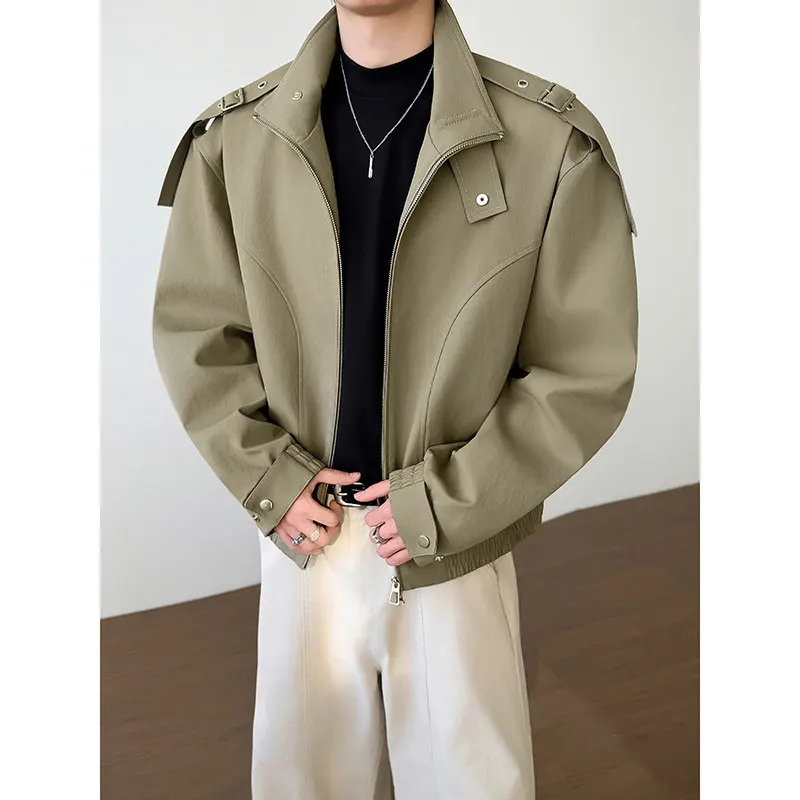 

Модная весенняя простая свободная мужская куртка с воротником-стойкой, повседневная куртка, уличная одежда, ветровка, пальто, топы в стиле Харадзюку, хип-хоп