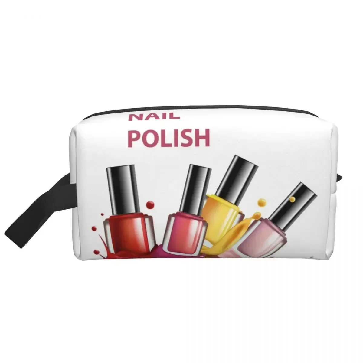 Colorful Nail Polish Splatter Makeup Bag for Women Travel Cosmetic Organizer Kawaii Manicure Manicurist Storage Toiletry Bags